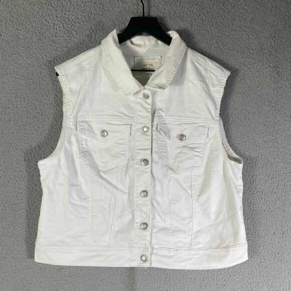 Patriotic Eagle Flag Patchwork Vest 3XL Men’s Denim Look USA Military Veteran - Picture 12 of 12